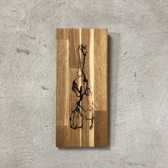 CHAMPAGNE – Technique n°9 : Electrolyse sur chêne en forme de bouteille de champagne